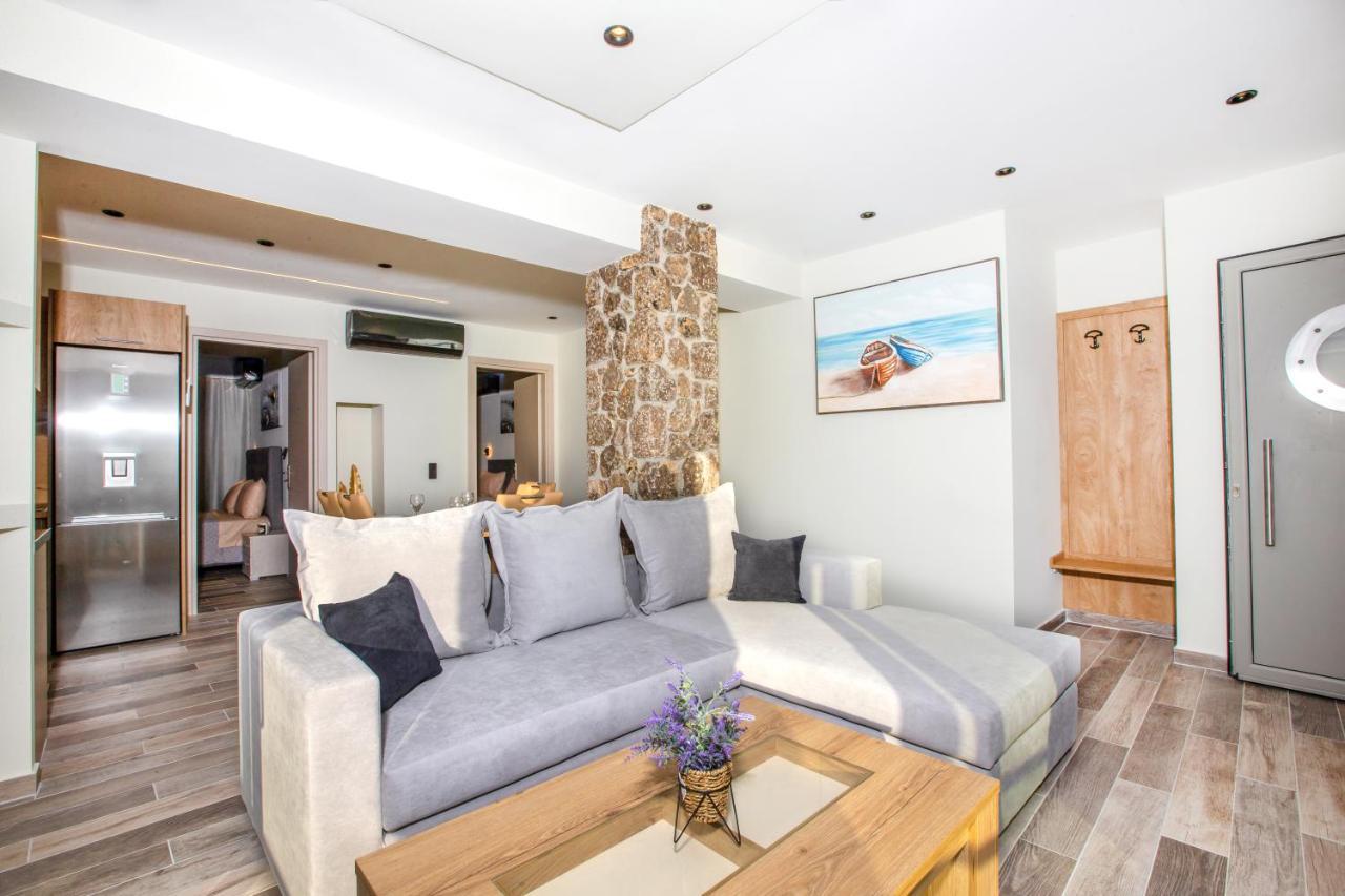 Black Rocks Family, Luxury Seafront Beach Maisonette Agios Gordios  Bagian luar foto
