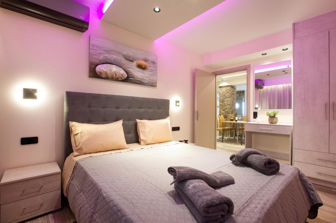 Black Rocks Family, Luxury Seafront Beach Maisonette Agios Gordios  Bagian luar foto